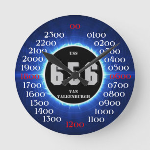 USS Van Valkenburgh (DD-656) Runde Wanduhr