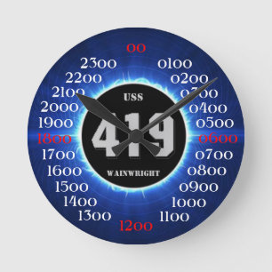 USS Wainwright (DD-419) Runde Wanduhr