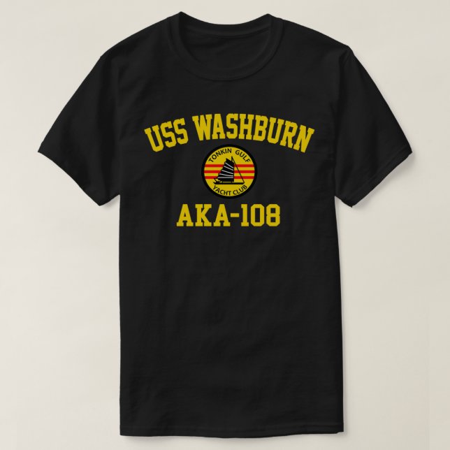 USS Washburn AKA108 Tonkin Gulf Yacht Club  T-Shirt (Design vorne)