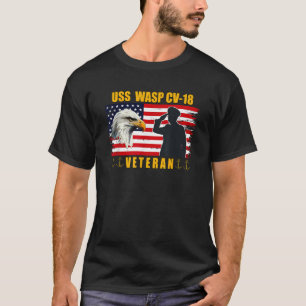 USS Wasp CV 18 Flugzeugträger Veterans Pater Gr T-Shirt