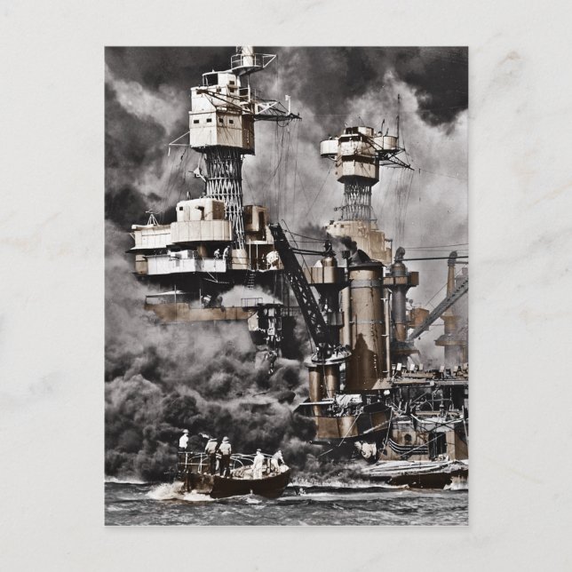 USS West Virginia Postkarte (Vorderseite)