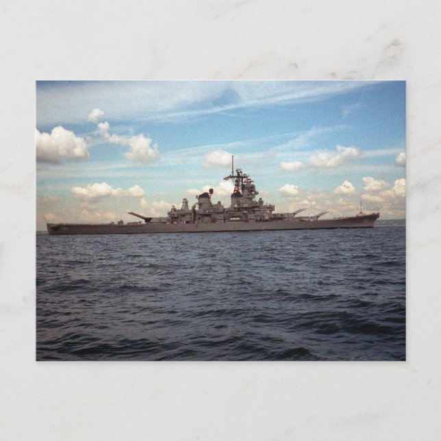 USS Wisconsin (BB-64) Postkarte (Vorderseite)