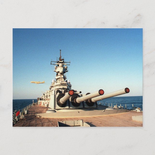 USS Wisconsin (BB-64) Postkarte (Vorderseite)
