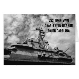 USS Yorktown Charleston SC Battelship Card