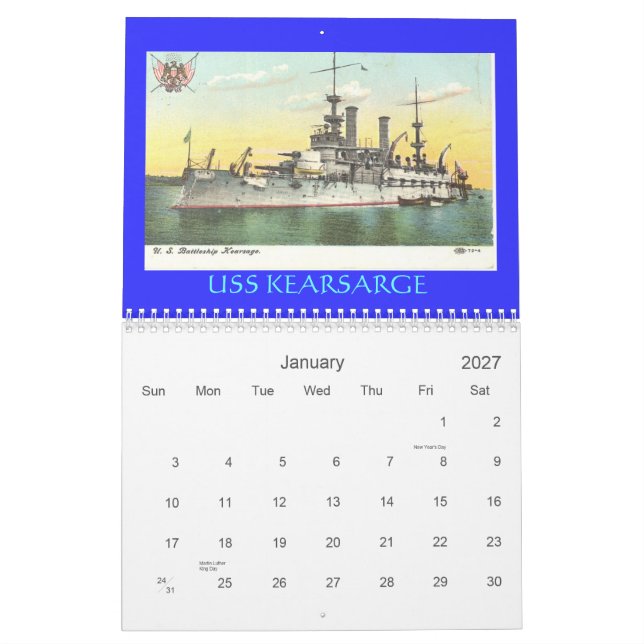 ussconnecticutspeed, GROSSE WEISSE FLOTTE, Ca Kalender (Jan 2027)