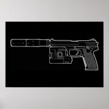 USSOCOM MARK 23 Black Poster