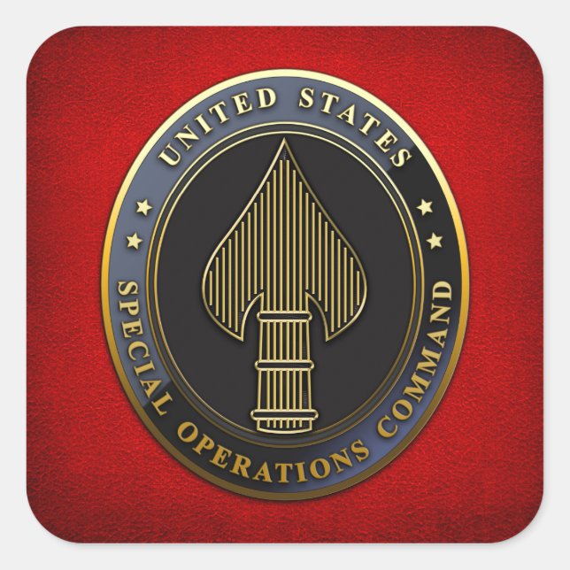 USSOCOM-Symbol Quadratischer Aufkleber (Vorderseite)