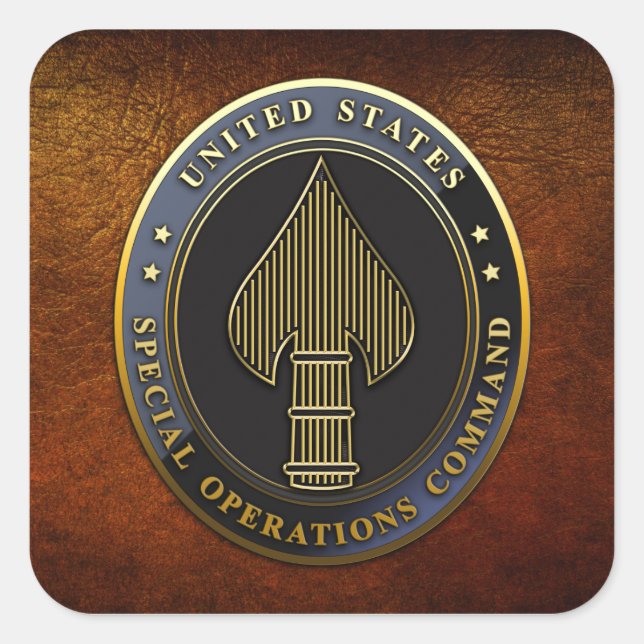 USSOCOM-Symbol Quadratischer Aufkleber (Vorderseite)
