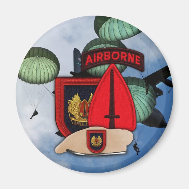 USSOCOM USASOC Special Ops Patch Magnet (Vorne)