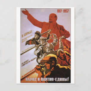 USSR CCCP Cold War Soviet Union Propaanda Posters Postkarte