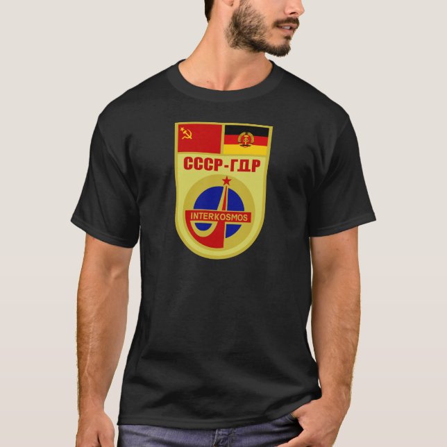 USSR-DDR Soyuz 31 Interkosmos Auftrag-Flecken T-Shirt (Vorderseite)