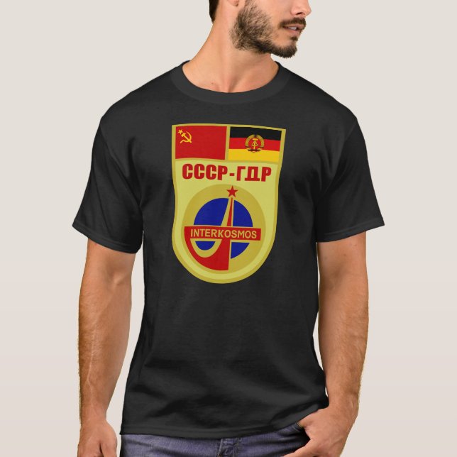USSR-DDR Soyuz 31 Interkosmos Auftrag-Flecken T-Shirt (Vorderseite)
