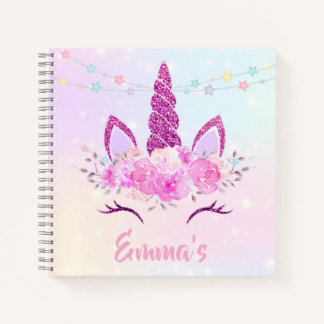 Ustom Unicorn Sketchbook for Kids  Notizbuch