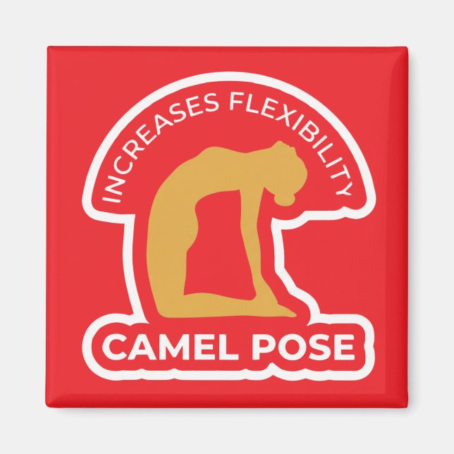 Ustrasana Camel Pose • Increases Flexibility Yoga Magnet (Vorne)