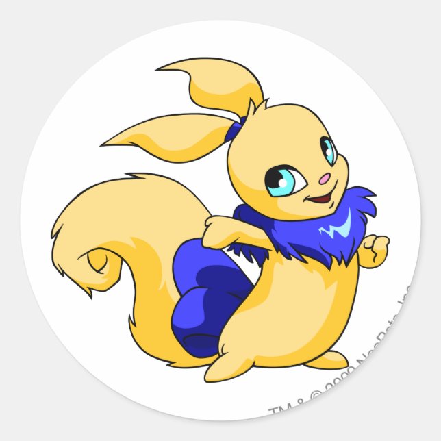 Usul Blue Runder Aufkleber (Vorderseite)