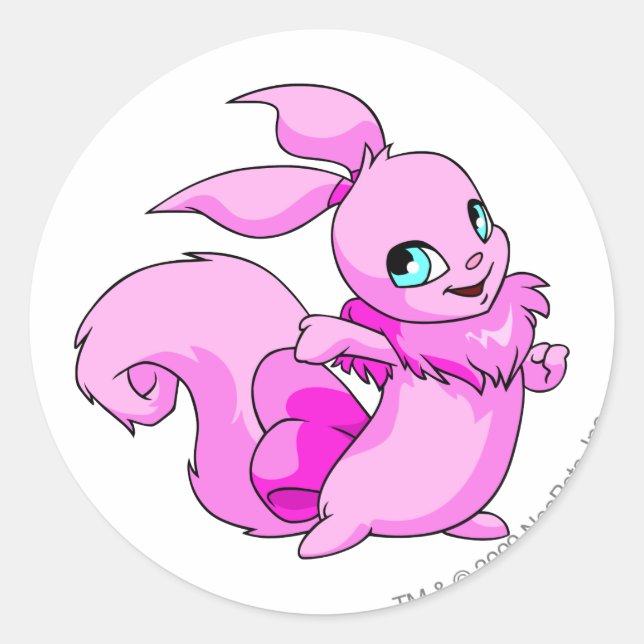 Usul Pink Runder Aufkleber (Vorderseite)