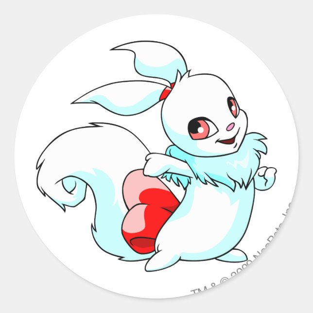 Usul White Runder Aufkleber (Vorderseite)