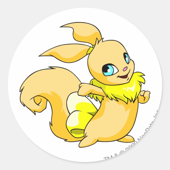 Usul Yellow Runder Aufkleber (Vorderseite)