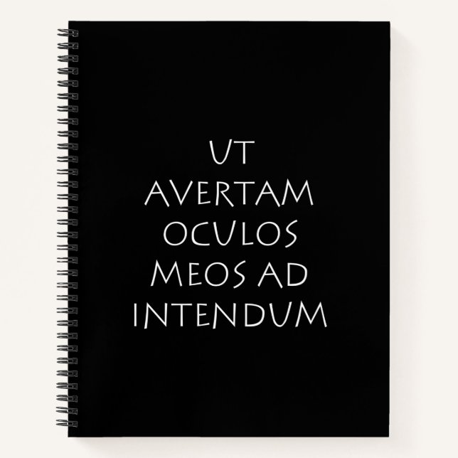 Ut avertam oculos meos ad intendum notizbuch (Vorderseite)