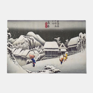 Utagawa Hiroshige - Abend Snow bei Kanbara Fußmatte