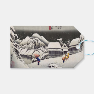 Utagawa Hiroshige - Abend Snow bei Kanbara Geschenkanhänger