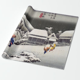 Utagawa Hiroshige - Abend Snow bei Kanbara Geschenkpapier