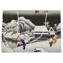 Utagawa Hiroshige - Abend Snow bei Kanbara Große Geschenktüte