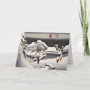 Utagawa Hiroshige - Abend Snow bei Kanbara Karte