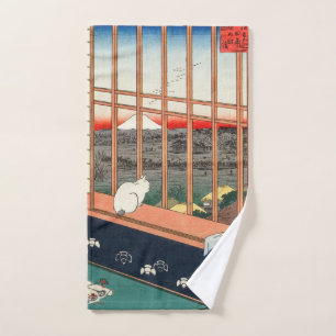 Utagawa Hiroshige - Felder in Asakusa - Rice Badhandtuch Set