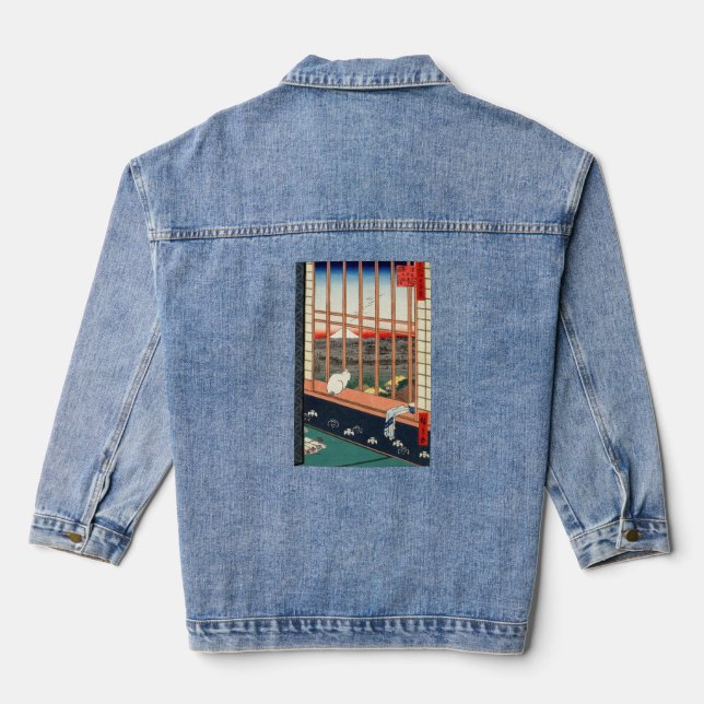 Utagawa Hiroshige - Felder in Asakusa - Rice Jeansjacke (Rückseite)