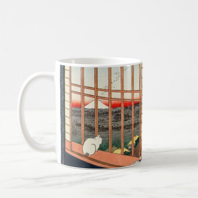 Utagawa Hiroshige - Felder in Asakusa - Rice Kaffeetasse (Links)