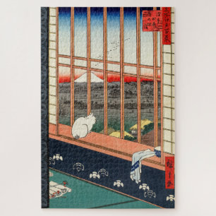Utagawa Hiroshige - Felder in Asakusa - Rice Puzzle