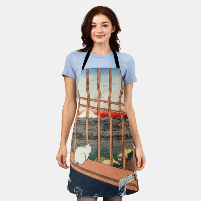 Utagawa Hiroshige - Felder in Asakusa - Rice Schürze (Getragen)