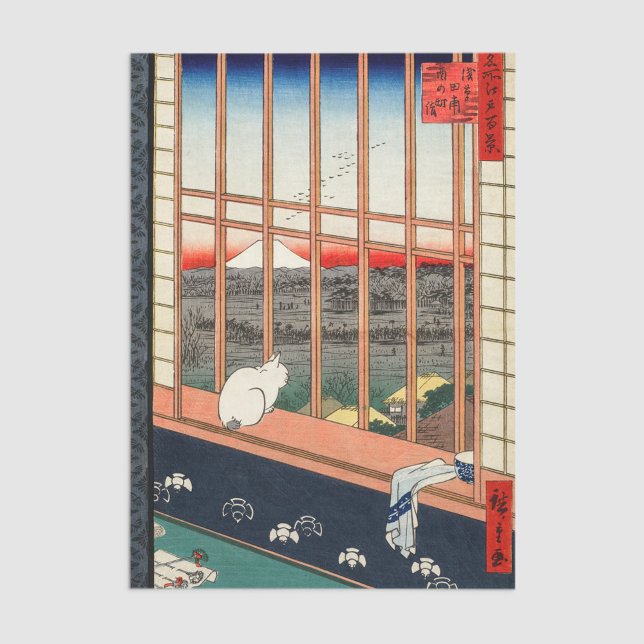 Utagawa Hiroshige - Felder in Asakusa - Rice Seidenpapier (Von Creator hochgeladen)