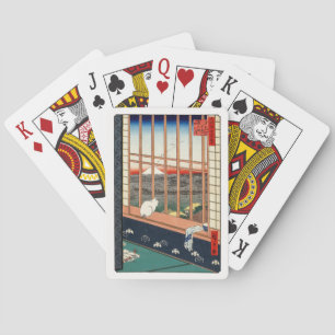 Utagawa Hiroshige - Felder in Asakusa - Rice Spielkarten