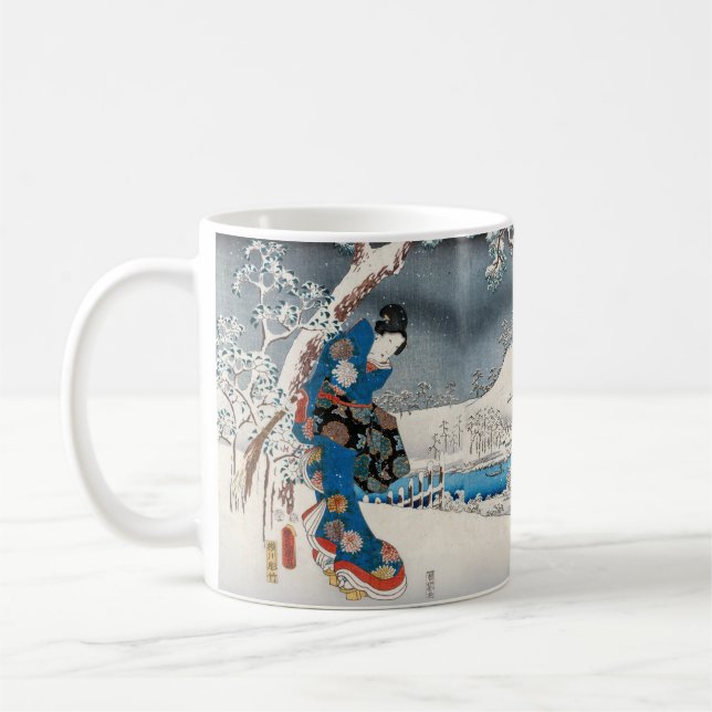 Utagawa Hiroshige - Geschichte von Genji Kaffeetasse (Links)