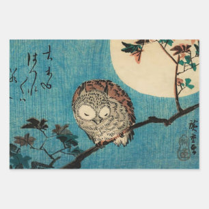 Utagawa Hiroshige - Horned Owl on Maple Branch Geschenkpapier Set
