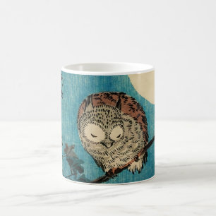 Utagawa Hiroshige - Horned Owl on Maple Branch Kaffeetasse