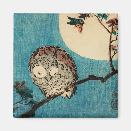 Utagawa Hiroshige - Horned Owl on Maple Branch Magnet