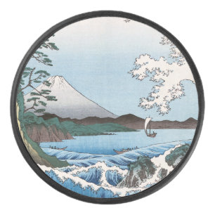 Utagawa Hiroshige - Meer vor Satta, Provinz Suruga Eishockey Puck