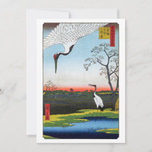 Utagawa Hiroshige - Minowa, Kanasugi, Mikawashima Dankeskarte