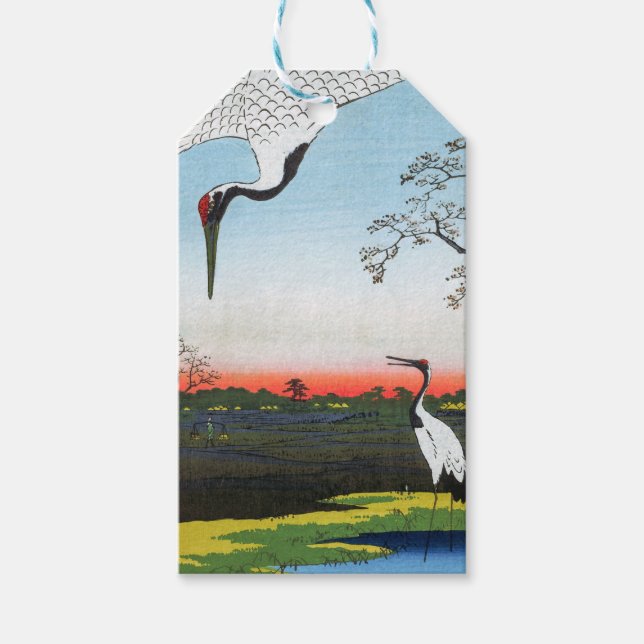 Utagawa Hiroshige - Minowa, Kanasugi, Mikawashima Geschenkanhänger (Vorderseite)