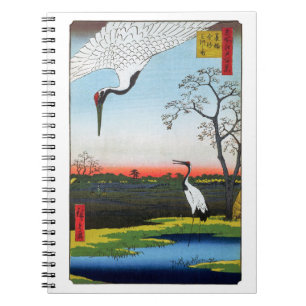 Utagawa Hiroshige - Minowa, Kanasugi, Mikawashima Notizblock