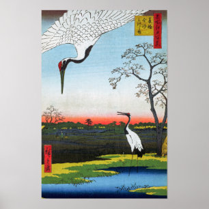 Utagawa Hiroshige - Minowa, Kanasugi, Mikawashima Poster