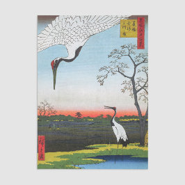 Utagawa Hiroshige - Minowa, Kanasugi, Mikawashima Seidenpapier