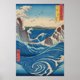 Utagawa Hiroshige - Naruto Whirlpool, Provinz Awa Poster