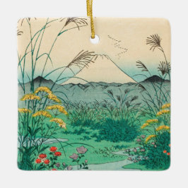 Utagawa Hiroshige - Otsuki Schlicht in der Provinz Keramikornament