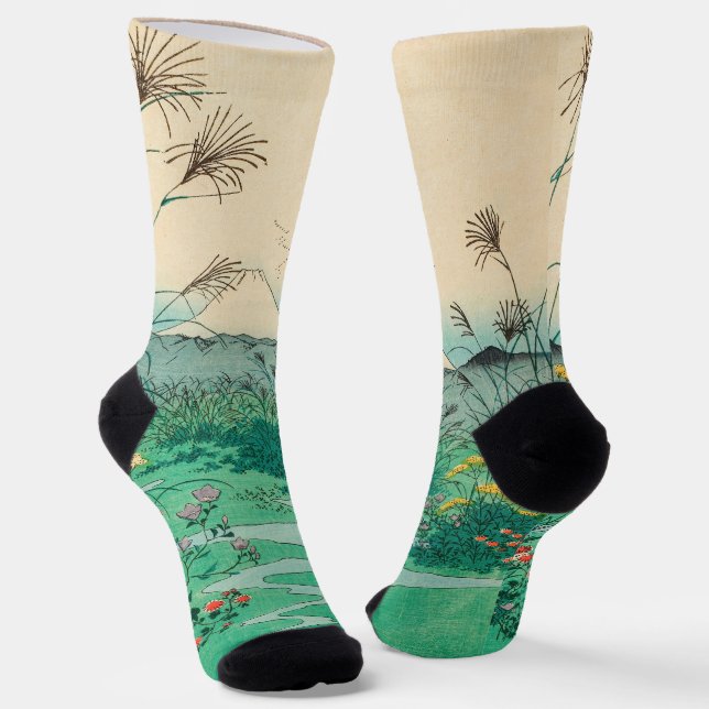 Utagawa Hiroshige - Otsuki Schlicht in der Provinz Socken (Gewinkelt)