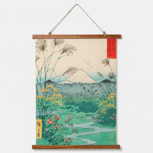 Utagawa Hiroshige - Otsuki Schlicht in der Provinz Wandteppich Mit Holzrahmen