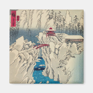 Utagawa Hiroshige - Schnee auf dem Berg Haruna Magnet